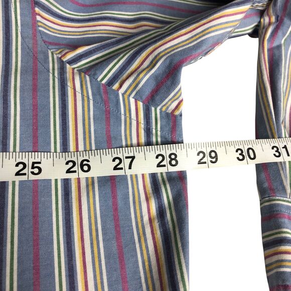Vintage Ralph Lauren Shirt Mens XL Striped Long Sleeve Button Down Preppy Pony - Picture 16 of 16